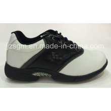 White/Black Fashion Lace-up Golf Shoes